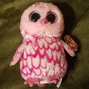 Owl TY Beanie Boo Pink